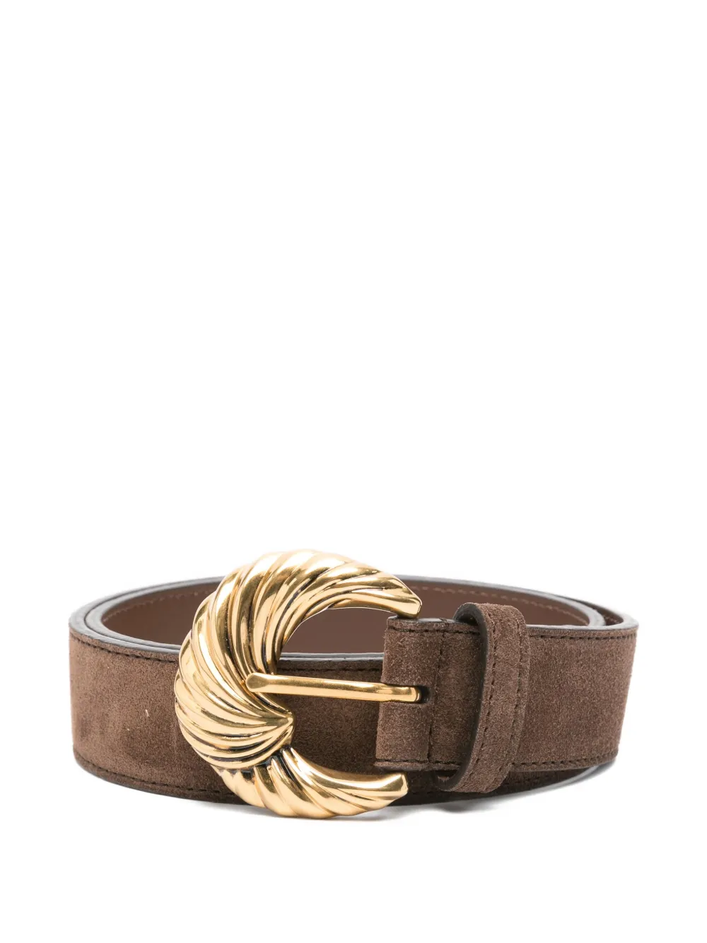 

Замшевый ремень с пряжкой-спиралью ETRO, коричневый