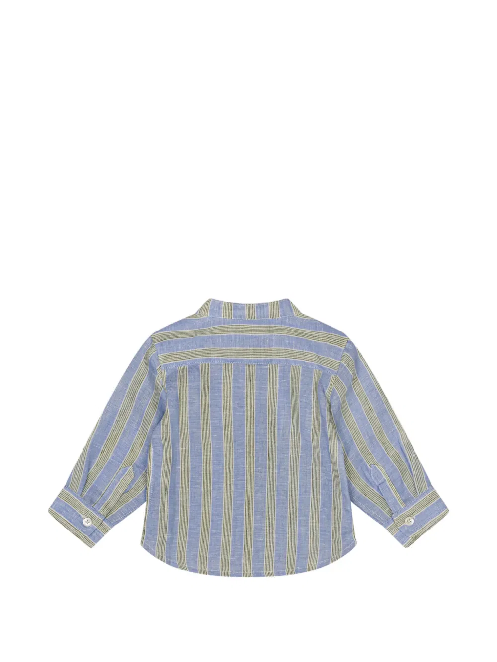 Полосатая рубашка с вышивкой «Пегасо» Etro Kids, синий — фото 2