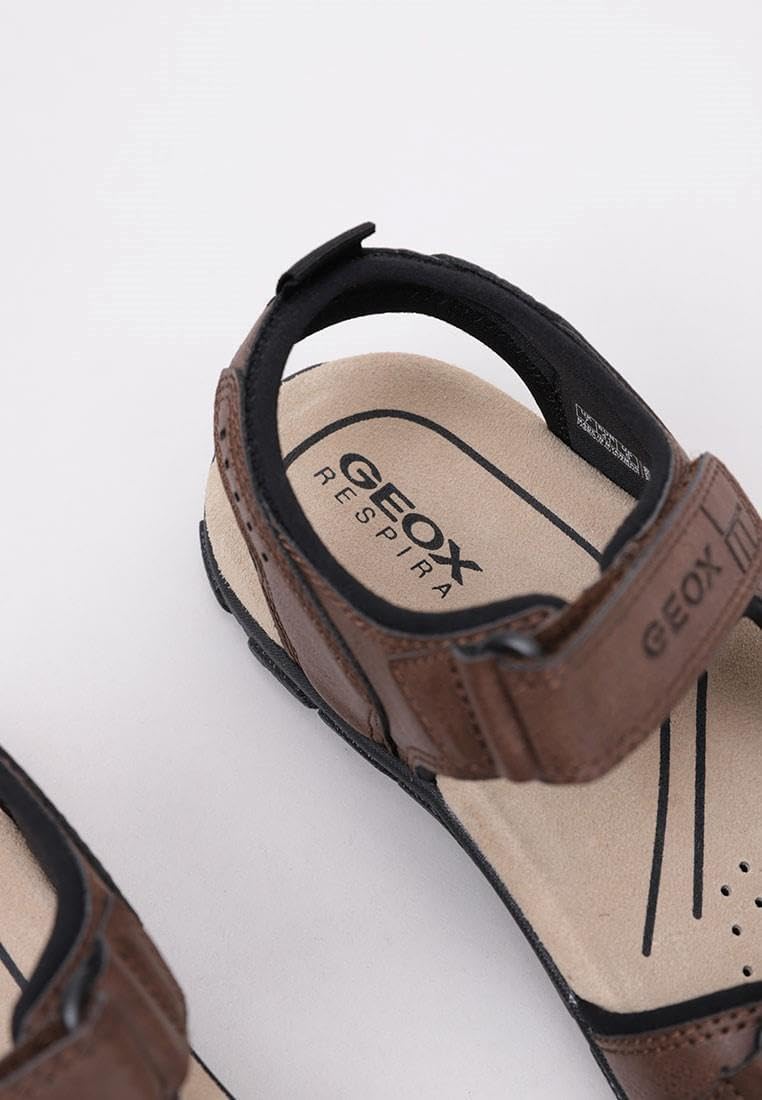 Мужские сандалии Geox Uomo Strada с открытым носком, коричневый — фото 2