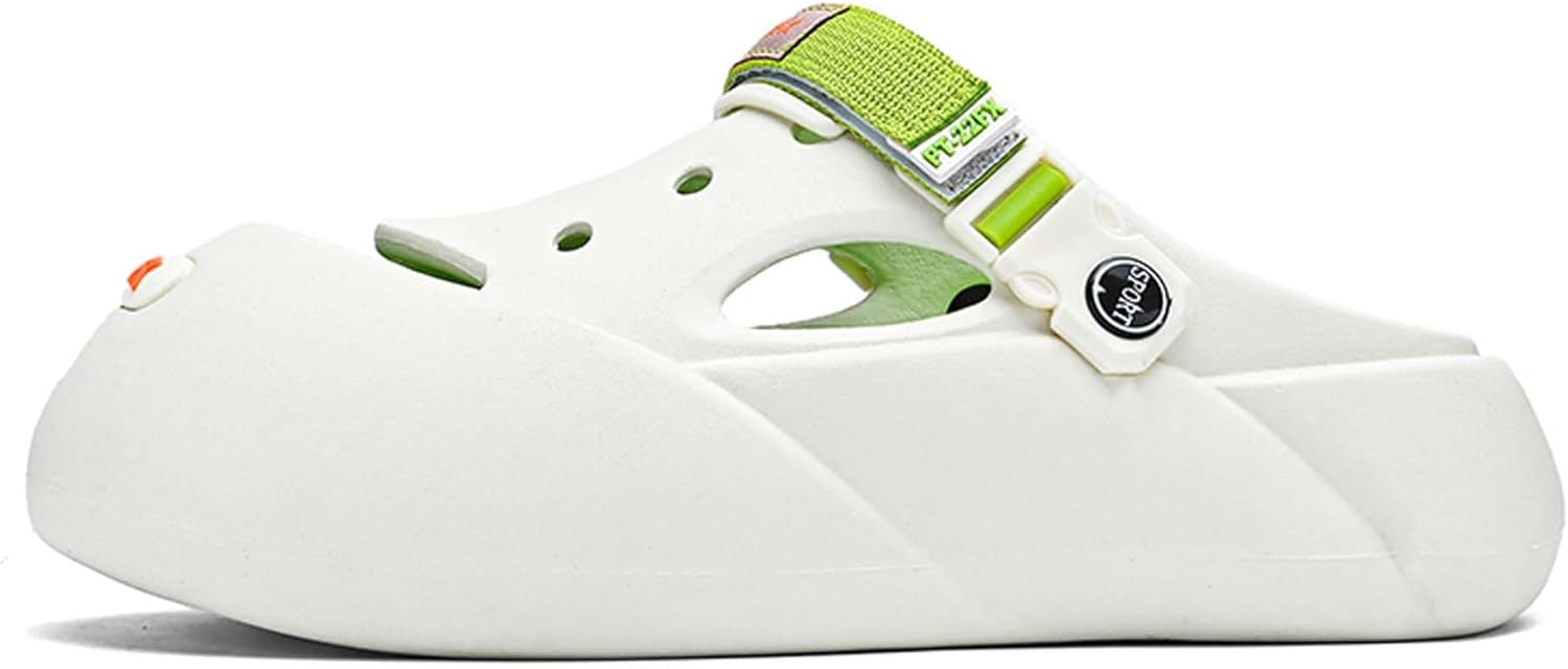 

Мужская и женская обувь Vtiao, садовые туфли без застежки, водные сандалии для пляжа и бассейна с регулируемым задним ремешком, повседневные шлепанцы, белый