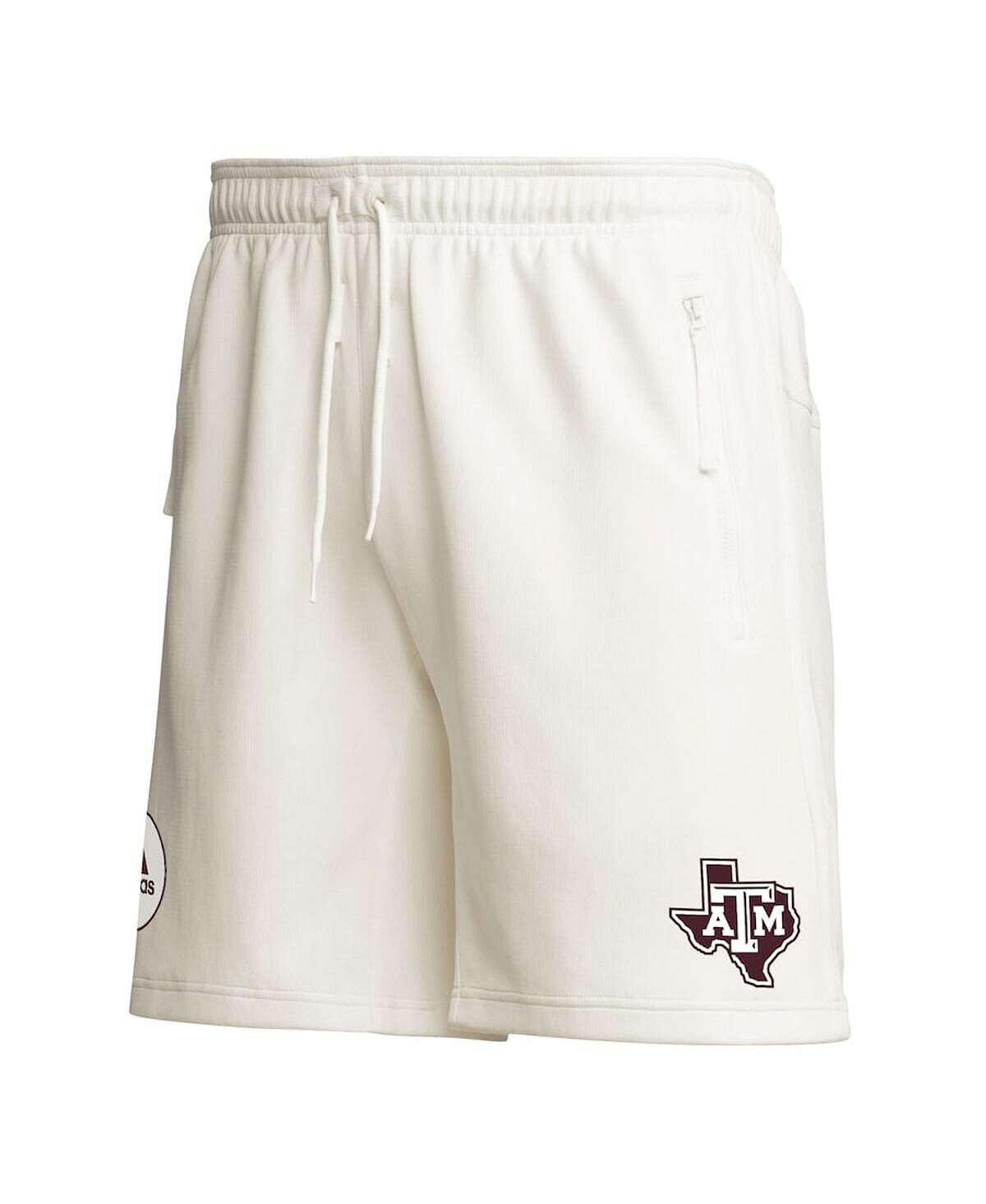 Мужские кремовые шорты Texas A&M Aggies Zero Dye AEROREADY adidas — фото 3