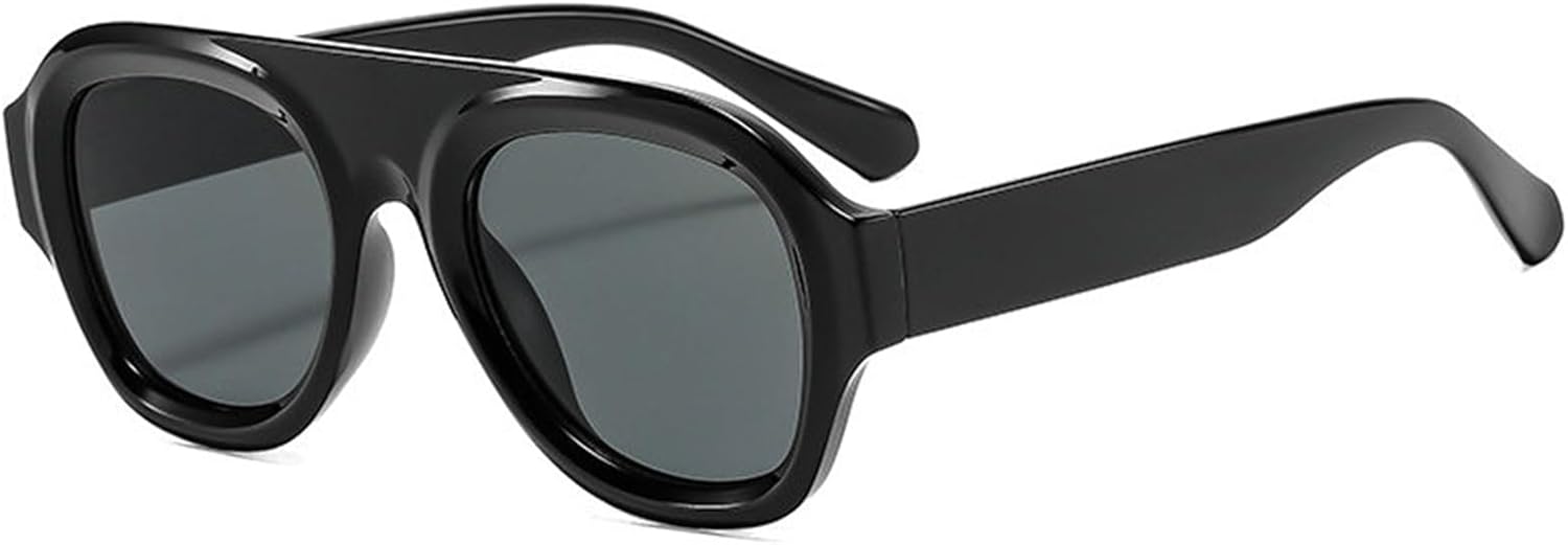 

COTIA Большие модные солнцезащитные очки-пилот для женщин и мужчин, винтажные квадратные солнцезащитные очки с индивидуальным дизайном, очки для активного отдыха и путешествий, Black