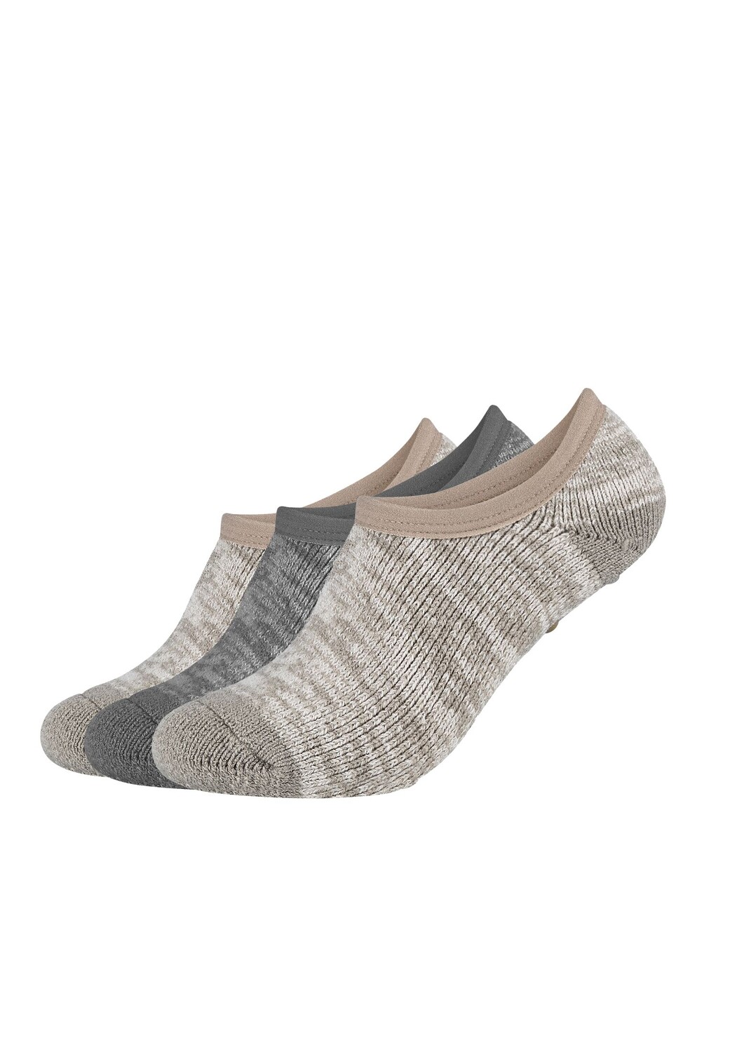 

Носки camano Sneaker 3 шт warm & cozy, серо коричневый