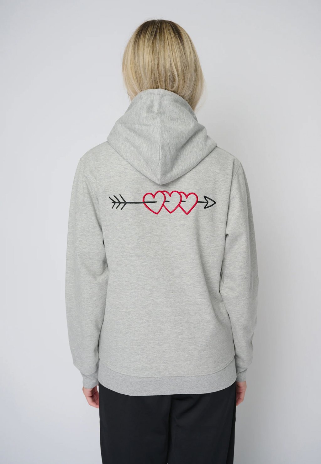

Толстовка на молнии ARROW BACK EMBROIDERY Mira Paris, серый