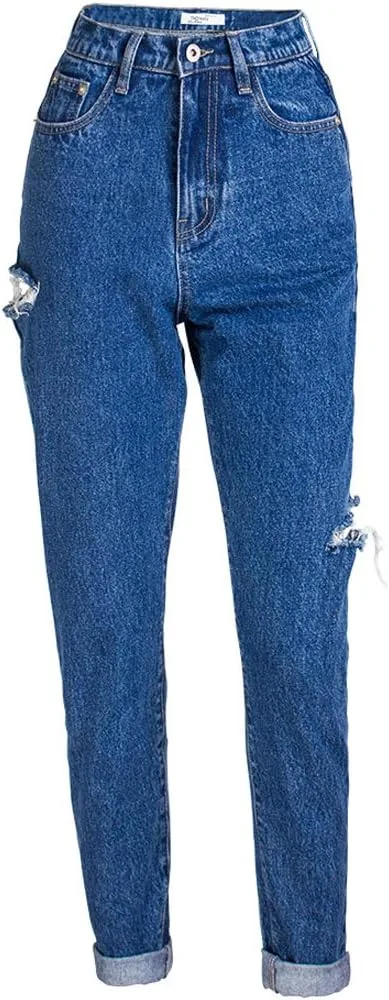 

Женские классические джинсы с высокой талией и зауженным низом Itemnew