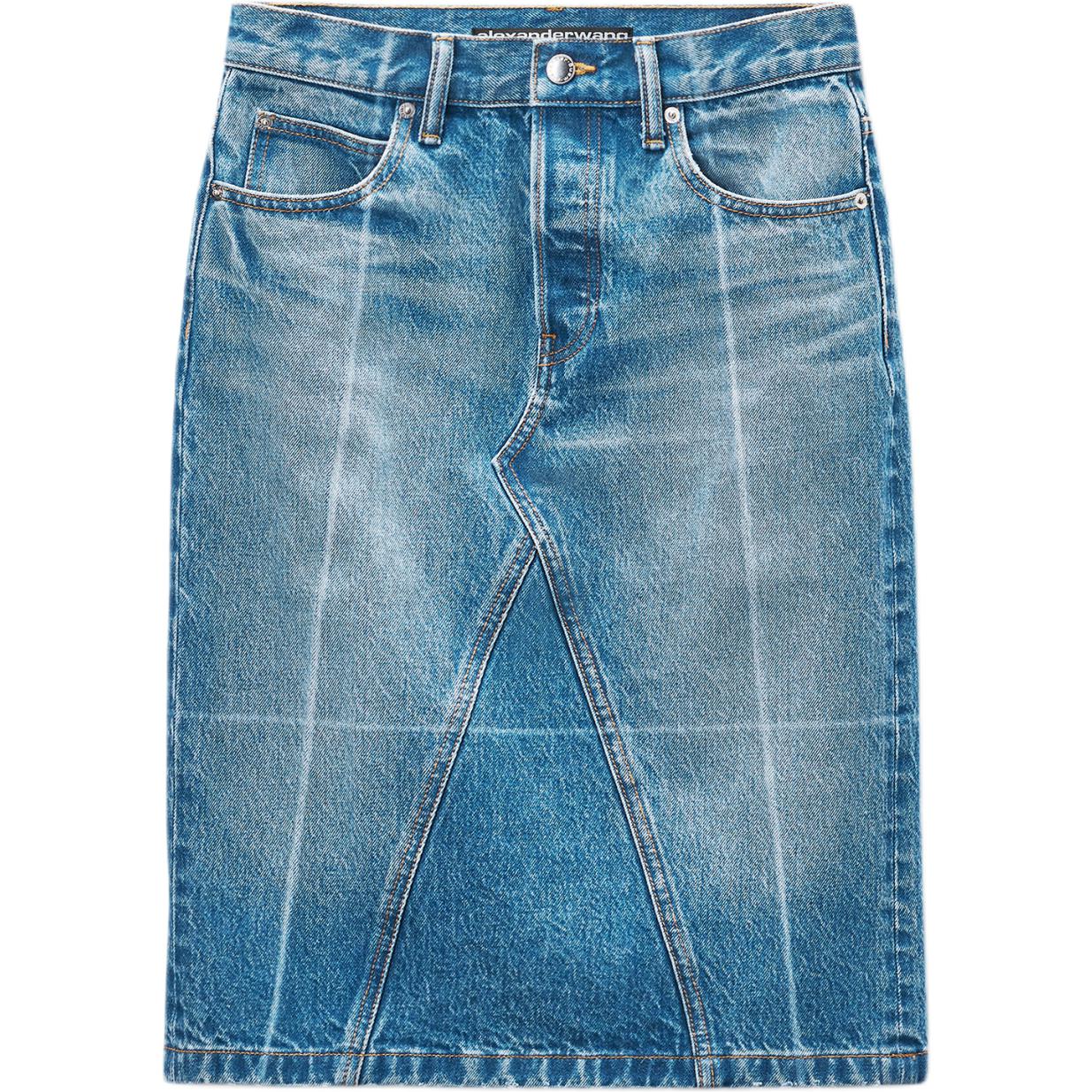 

Джинсовая юбка миди Alexander Wang, синий