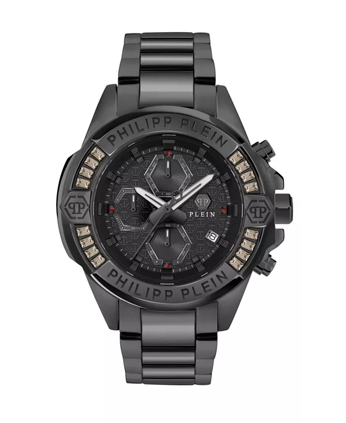 

Мужские черные часы из нержавеющей стали, 44mm Philipp Plein