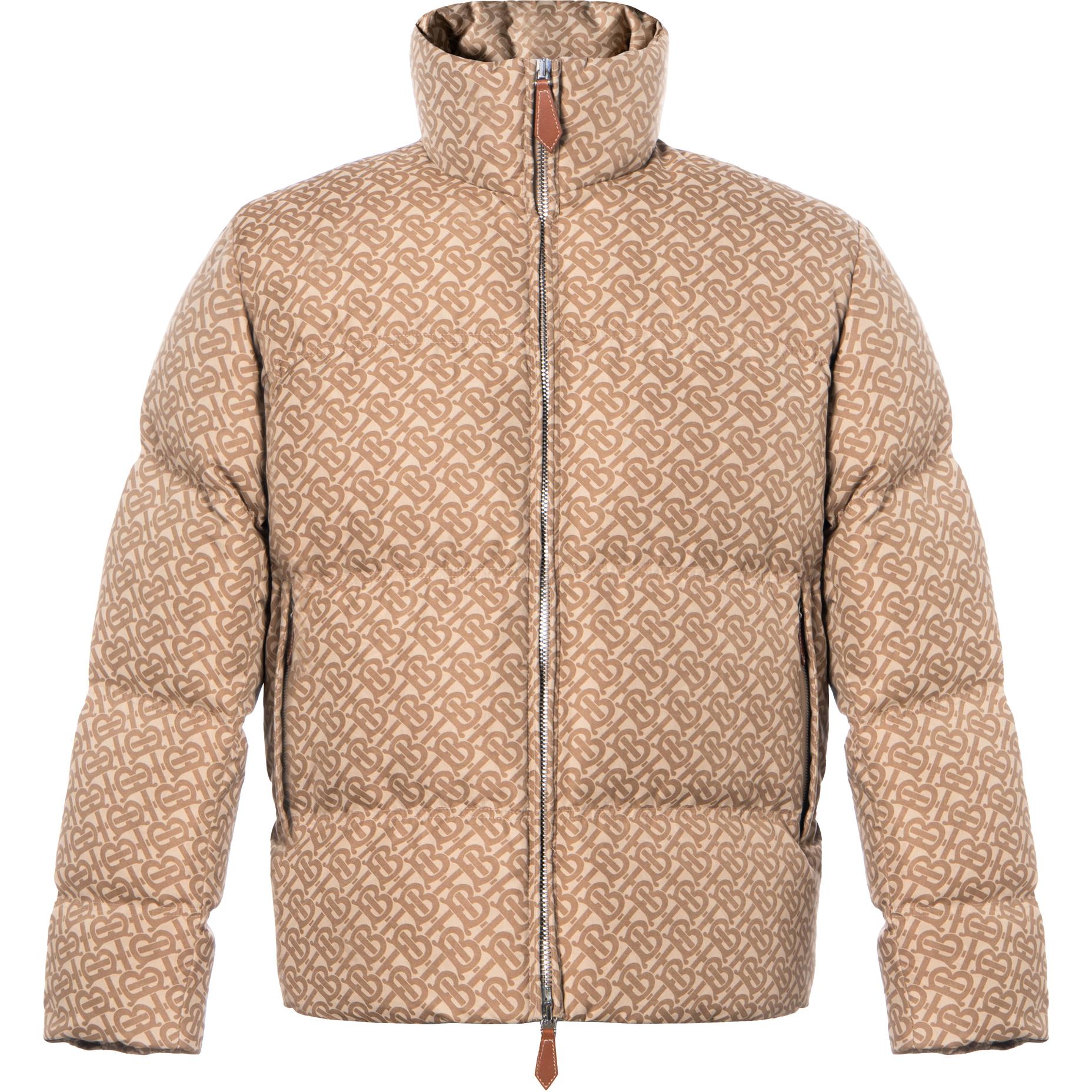 

Монограмма Жаккардовая Пуховая Куртка Burberry, Мягкий Рыжевато-Коричневый