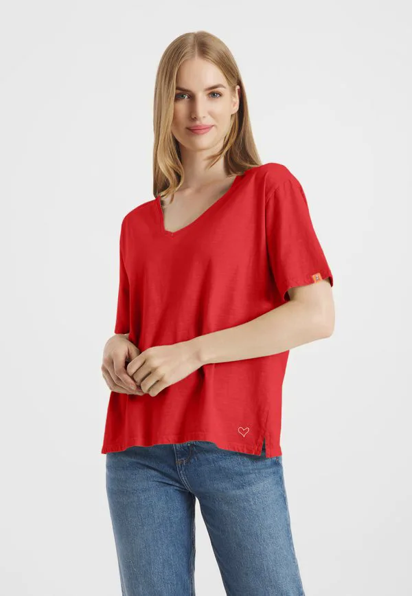 

Простая футболка Frieda & Freddies, Knallrot, Красный, Простая футболка Frieda & Freddies, Knallrot