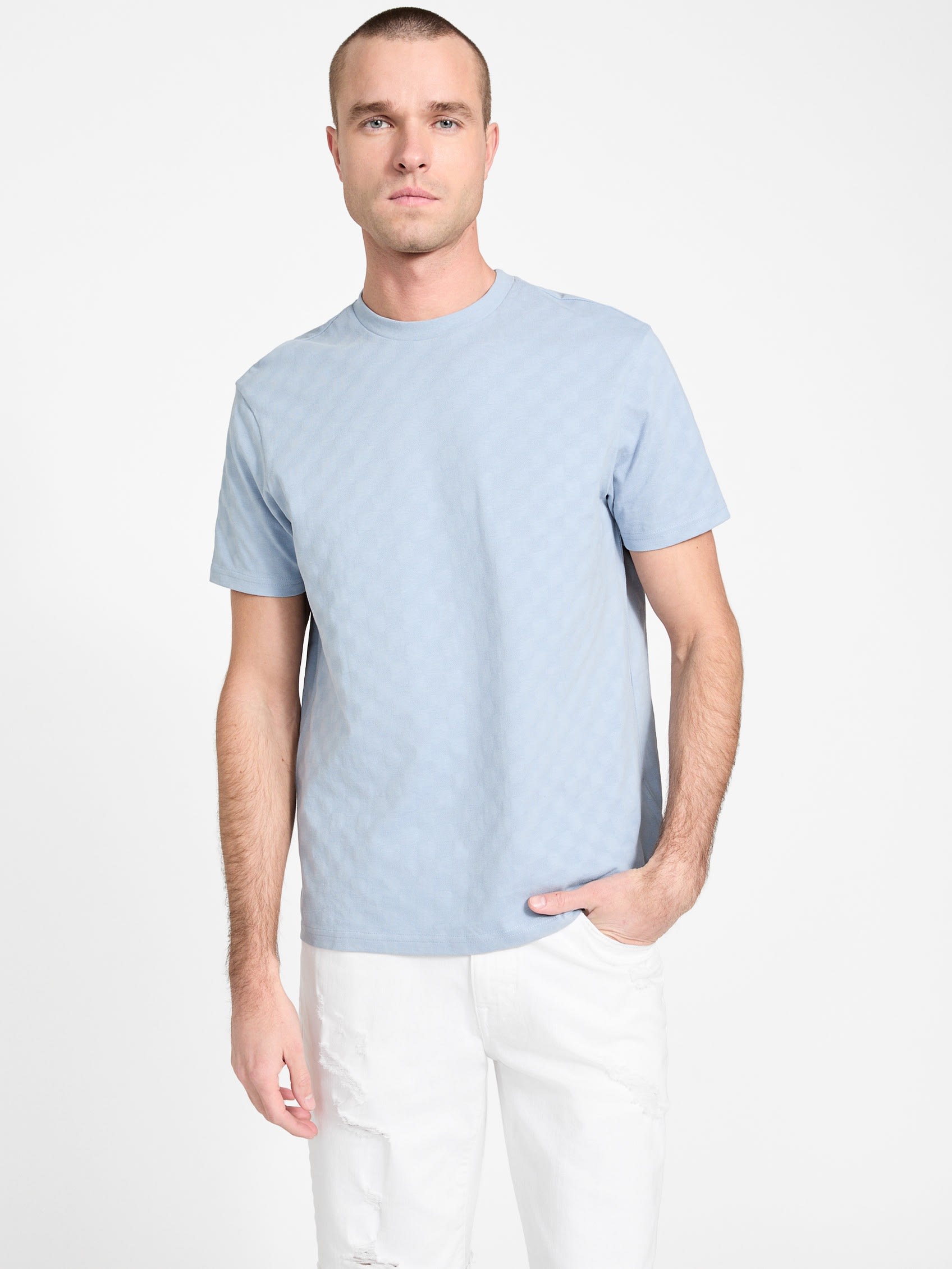 

Футболка с текстурой Marcos Guess Factory, цвет blue cotton