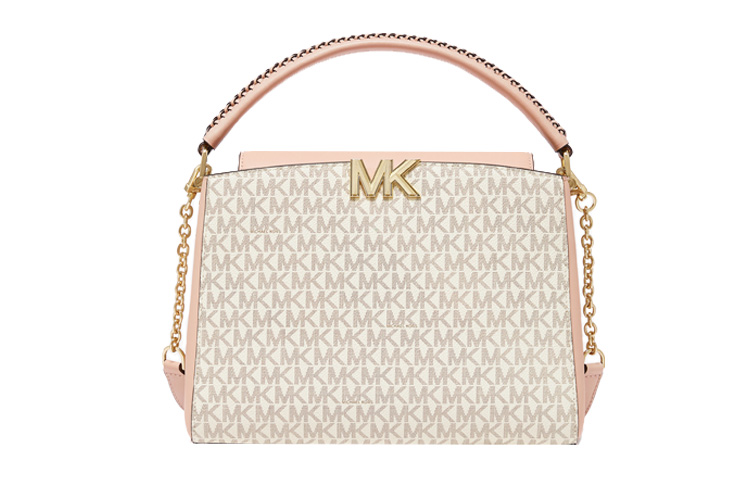 

MICHAEL KORS Сумка Karlie из кожи, через плечо, женская, среднего размера, ванильно-бело-розовая
