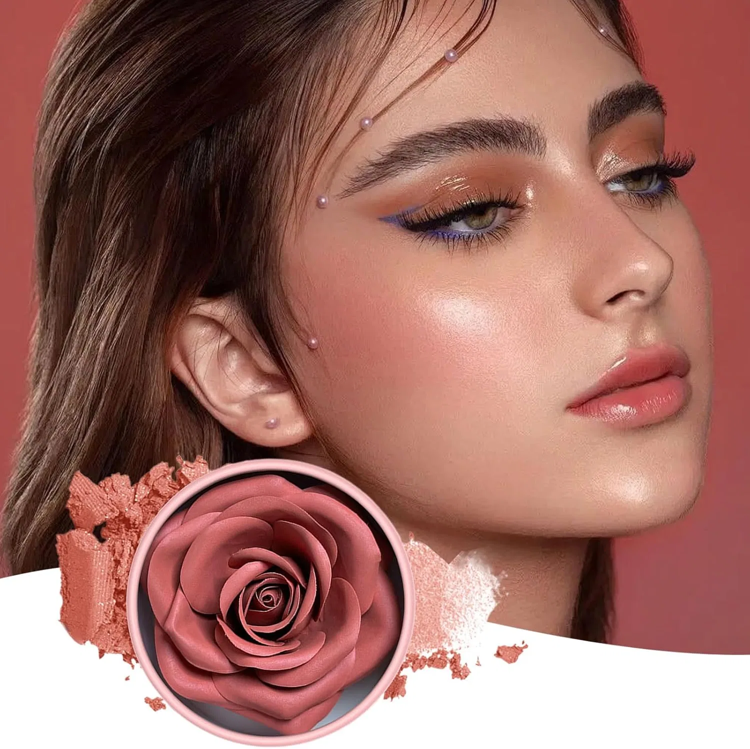 Румяна розовые матовые 3D Flower Blusher, 4# — фото 3