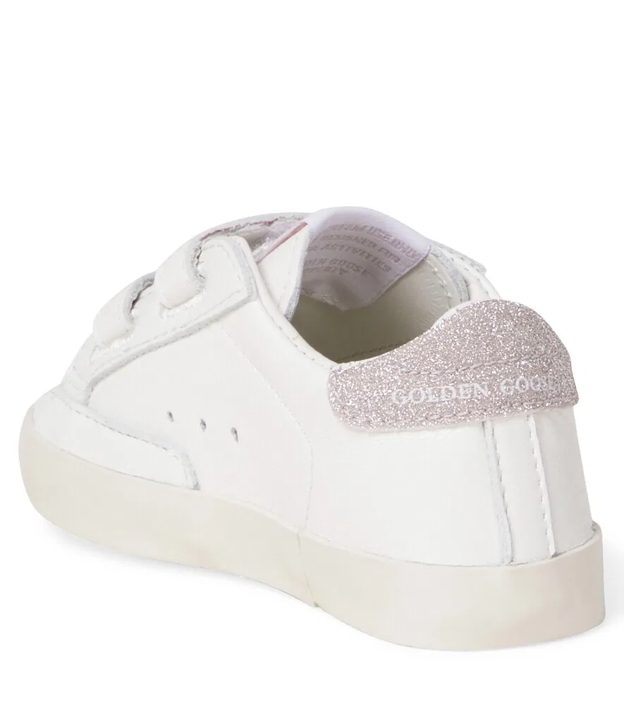 Детские кожаные кроссовки в стиле олдскул Golden Goose Kids, белый — фото 2