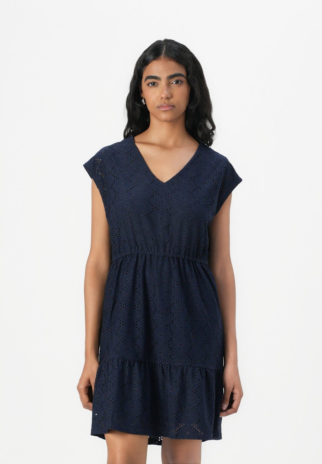 

Повседневное платье VMKIM V NECK SHORT DRESS Vero Moda, темно-синий