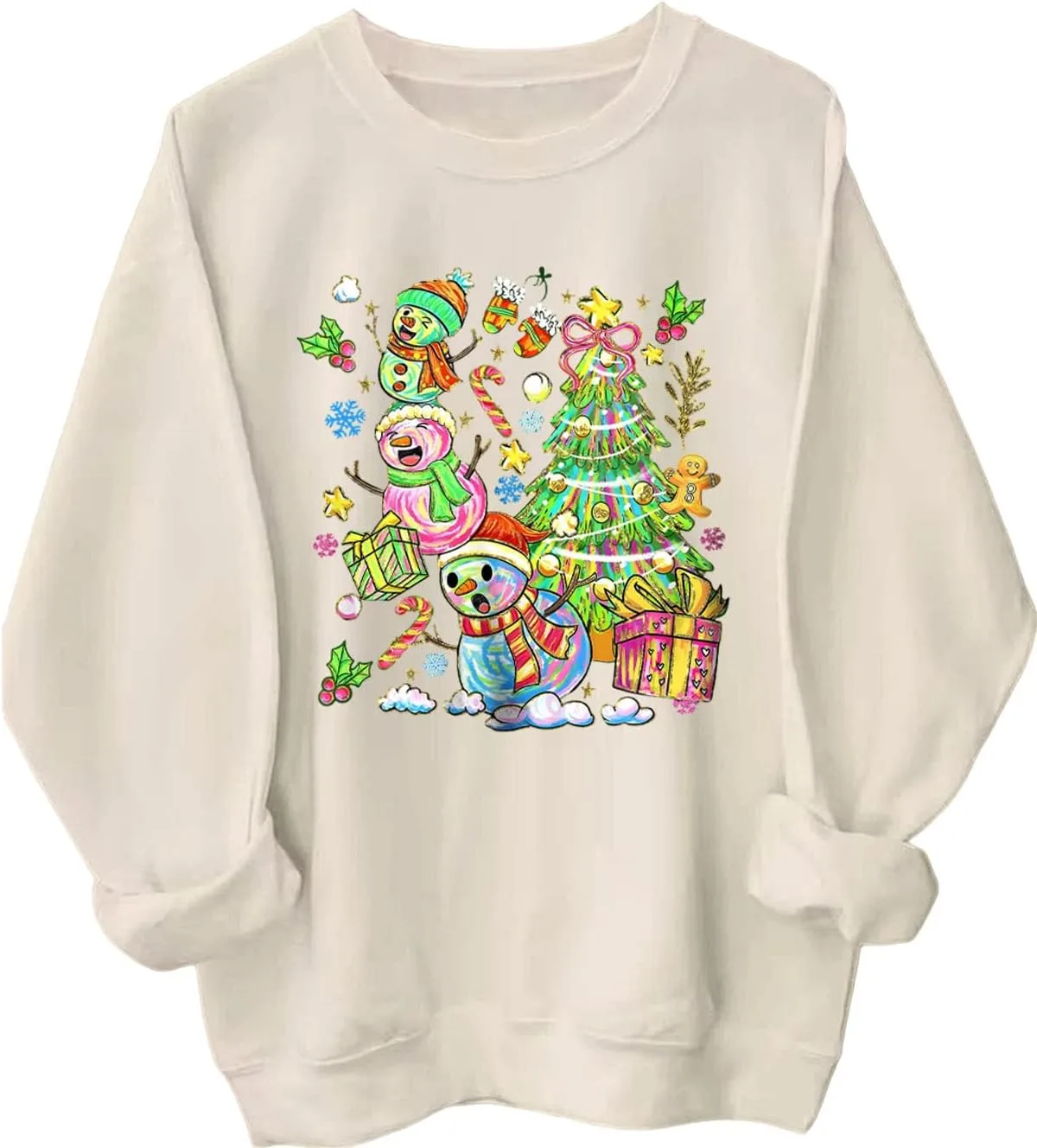 

Свитшот с новогодним снеговиком Batclock