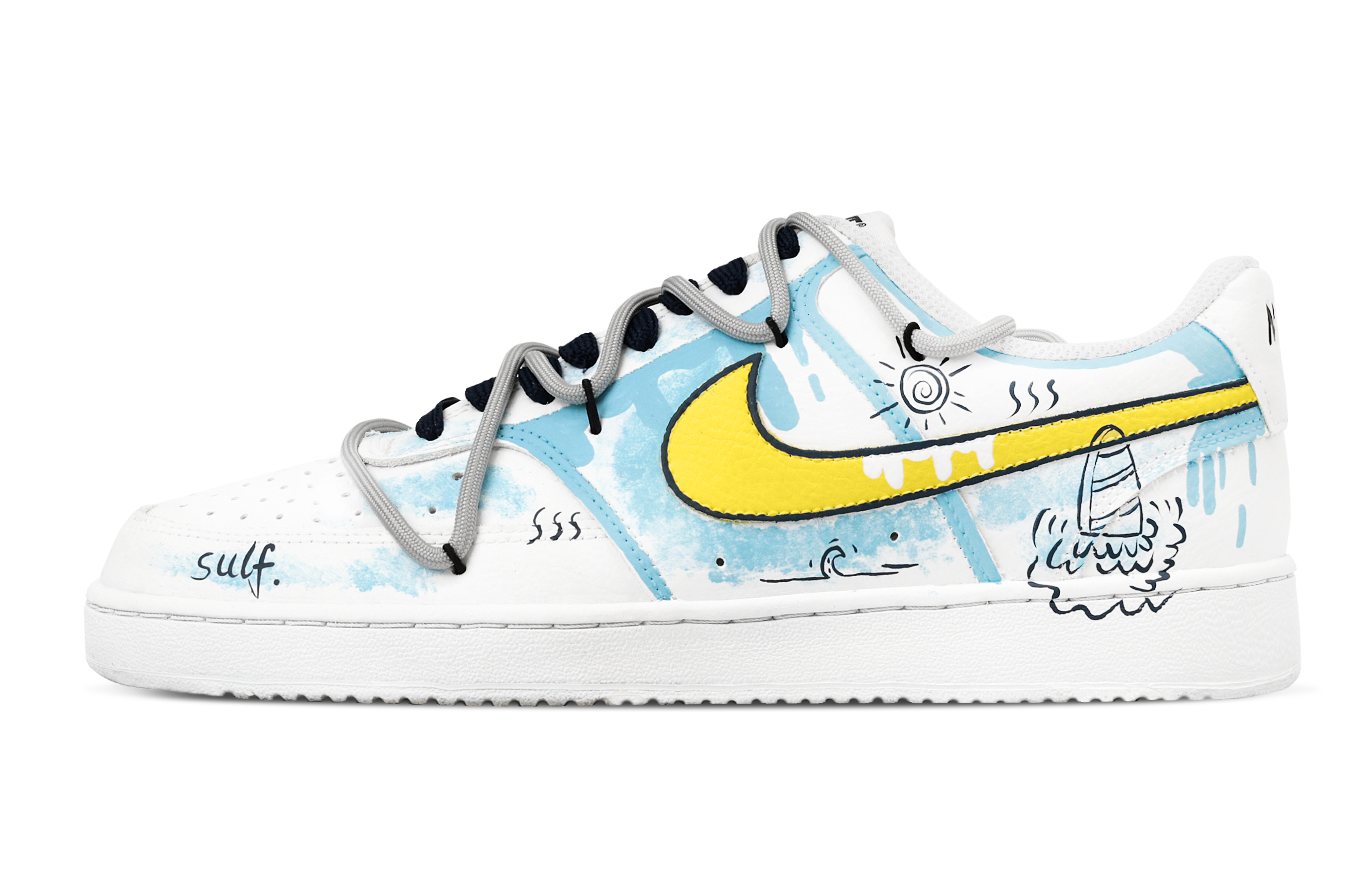 

Nike Летние износостойкие низкие кроссовки для скейтбординга Court Vision 1, мужские, цвет "озеро-голубой"
