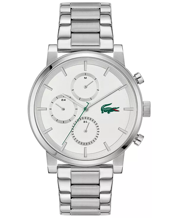 

Мужские часы Replay с серебристым браслетом из нержавеющей стали, 44 мм Lacoste, silver