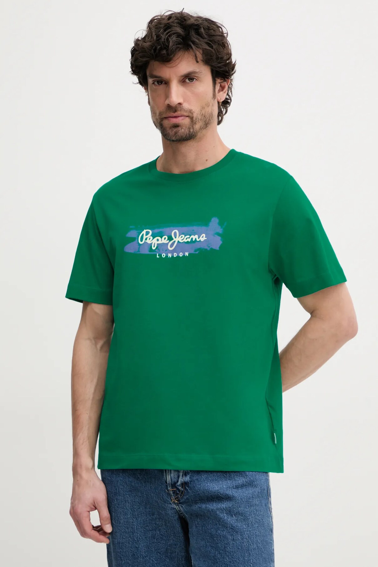 

Футболка из хлопка PICTHON Pepe Jeans, зеленый