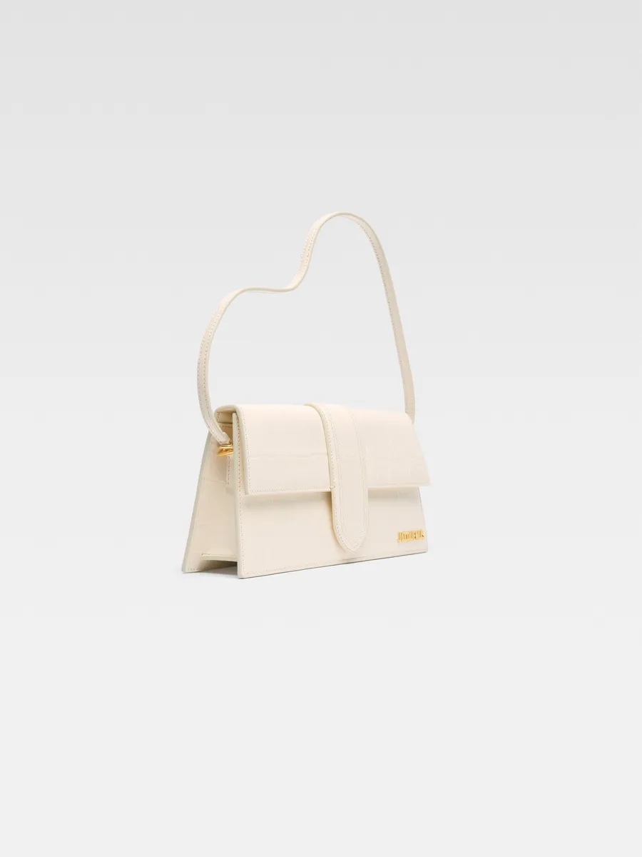 

Длинная сумка с клапаном Ле Бамбино Jacquemus, слоновая кость, Бежевый, Длинная сумка с клапаном Ле Бамбино Jacquemus, слоновая кость