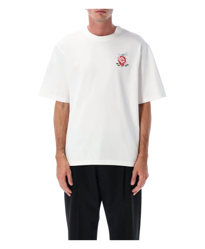 

Футболка оверсайз с цветочным принтом «Стрекоза» белого цвета Casablanca, белый