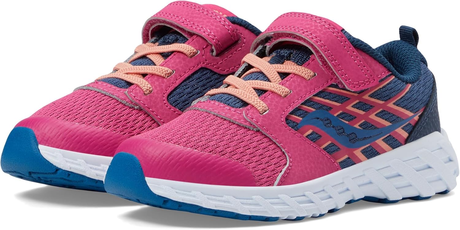 

Кроссовки Saucony Unisex-Child Wind Alternative Closure 2.0, темно-синий