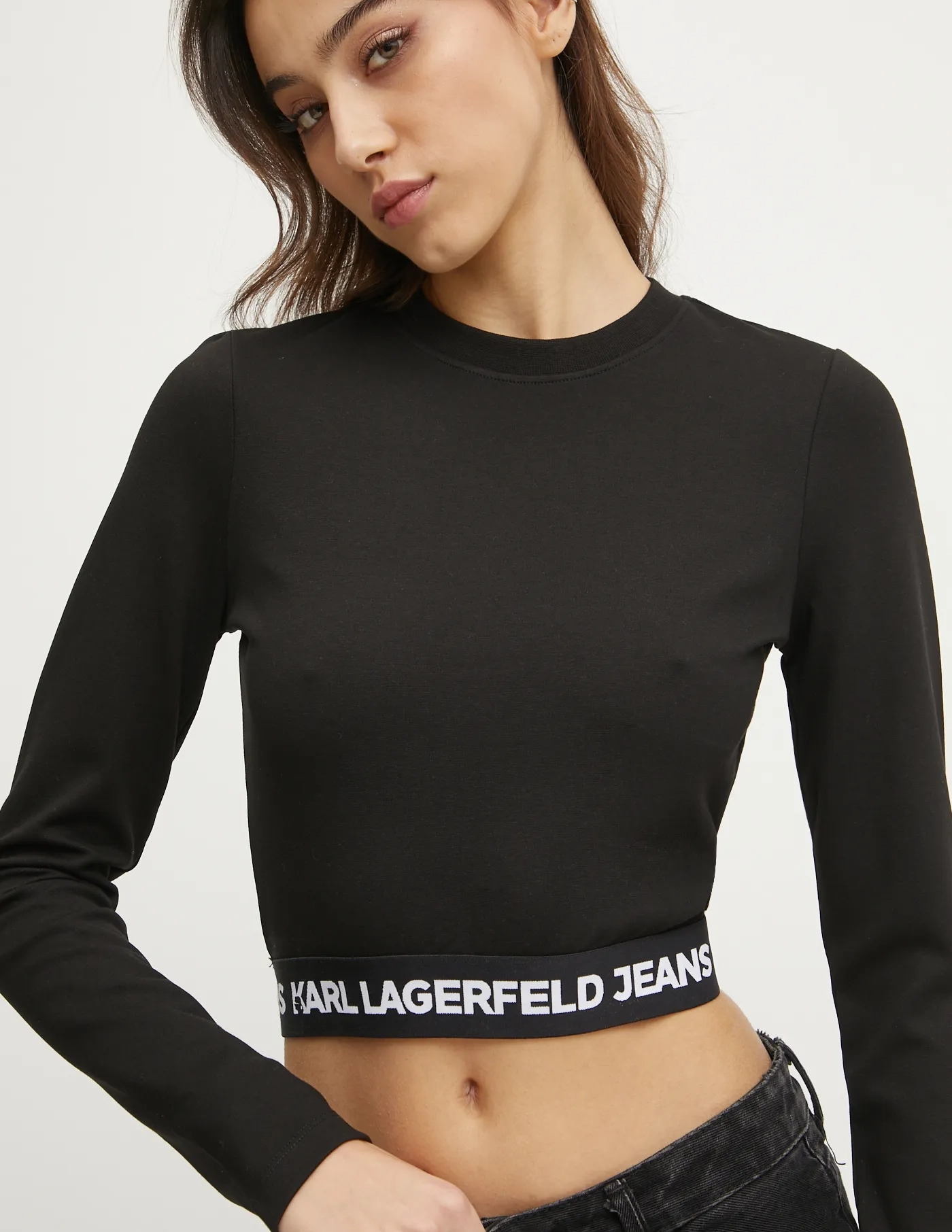 

Футболка с длинным рукавом Karl Lagerfeld Jeans, черный