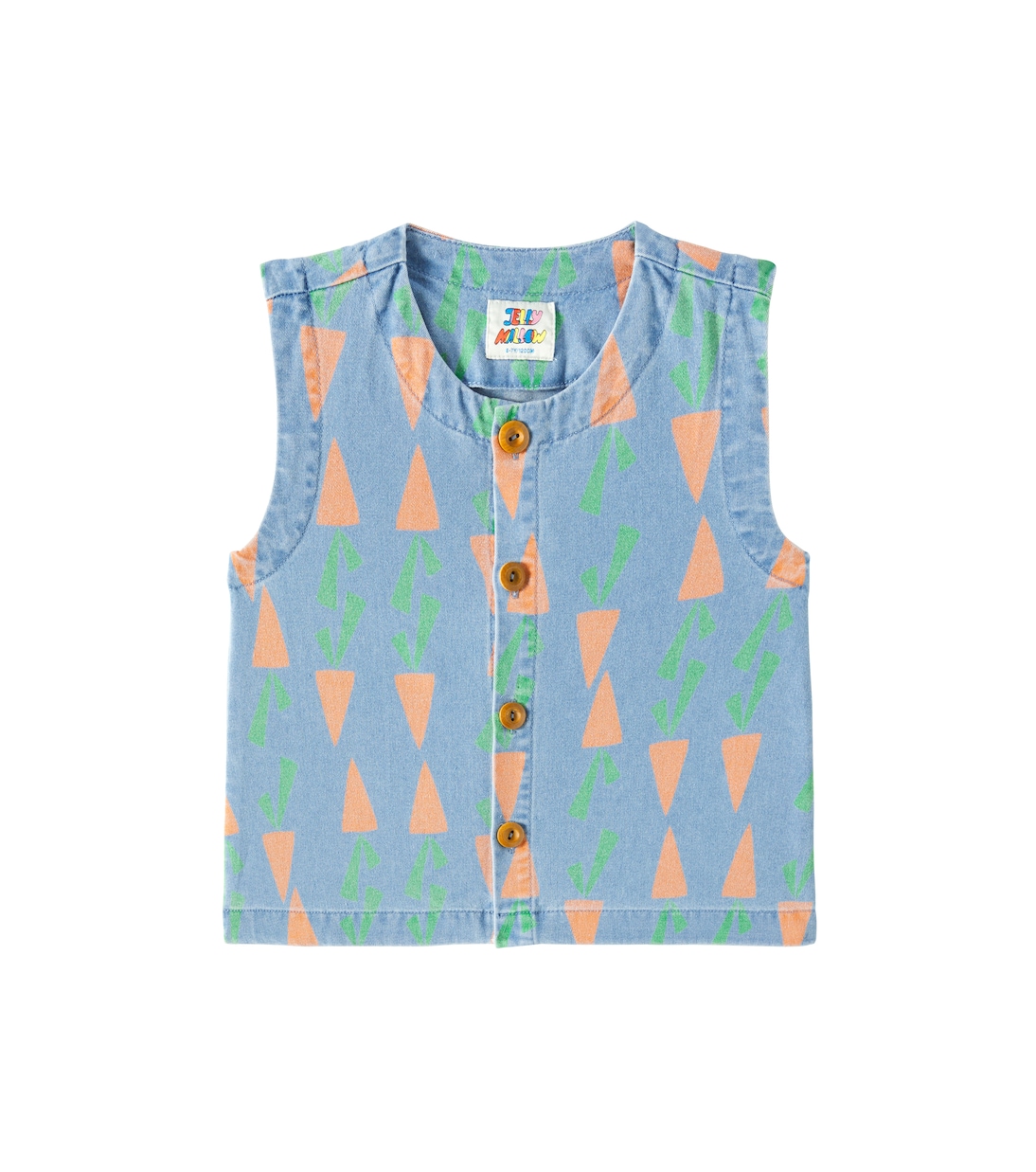 

Жилет из денима цвета моркови Jellymallow, Denim