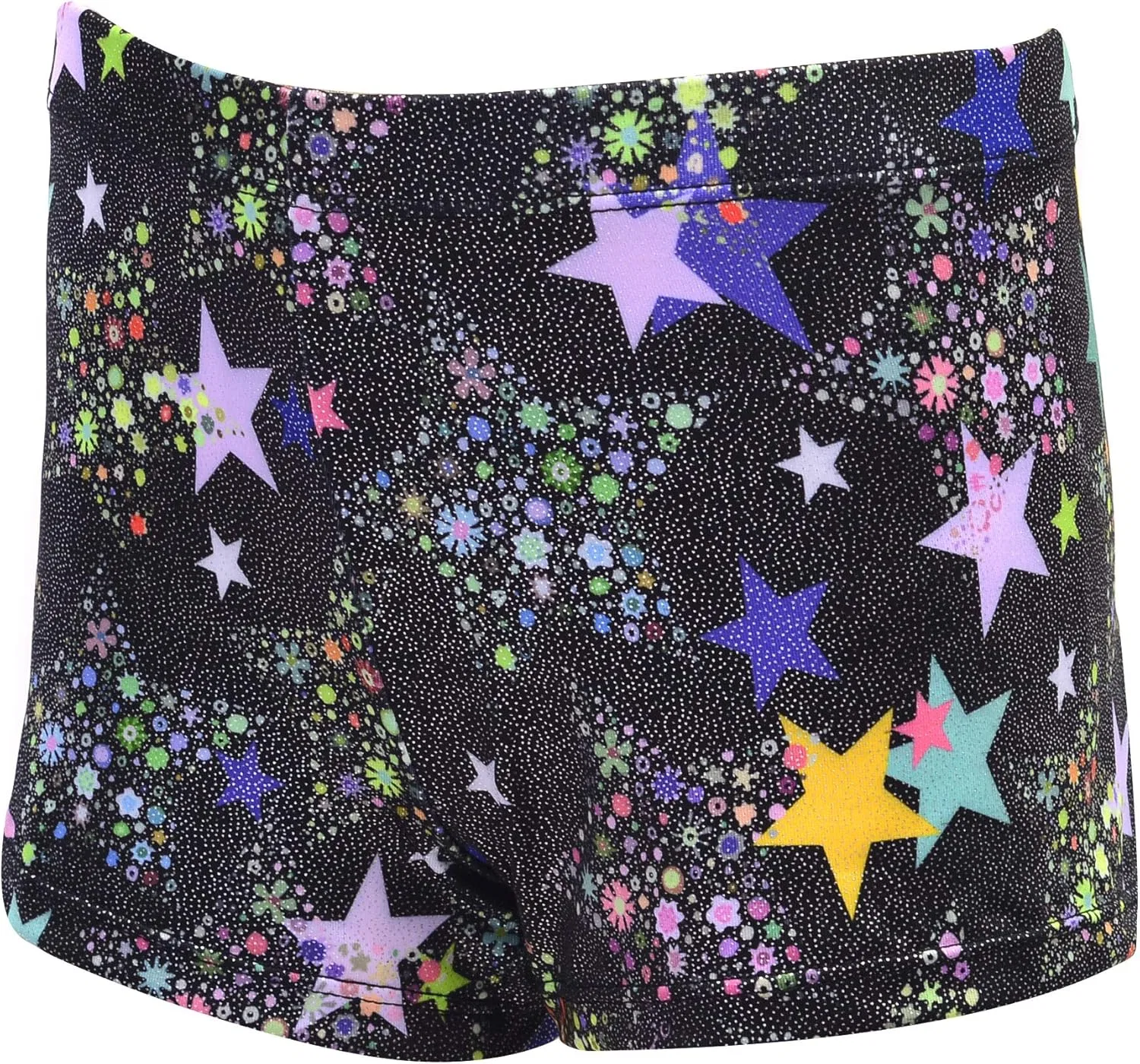 ZIZI Aosva Little Big Girls' Sparkle Dance Tumbling Athletic Gymnastics Short 2-14Years, Star — фото 3