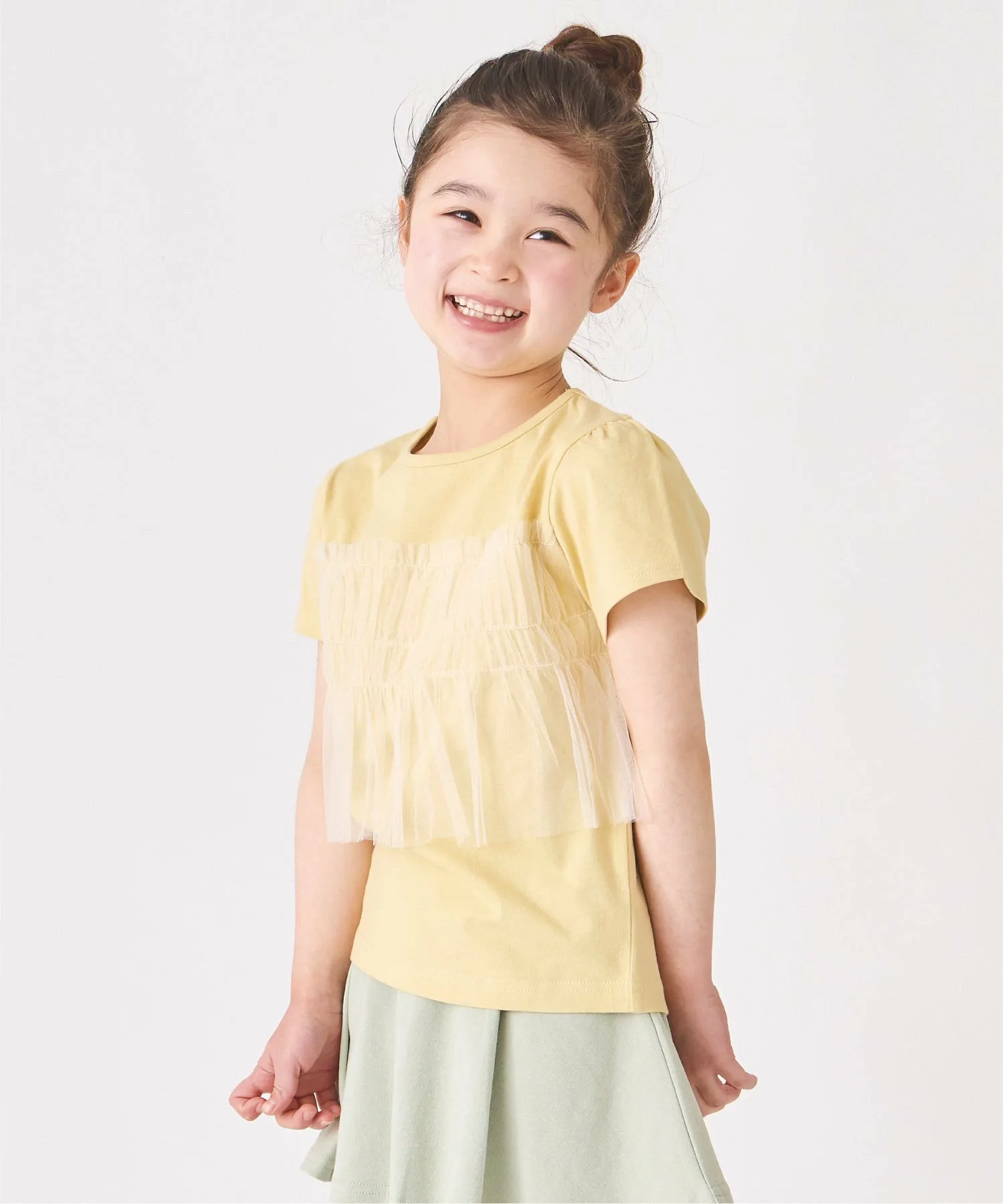Шифоновая футболка Ever Closet, цвет Mustard — фото 3