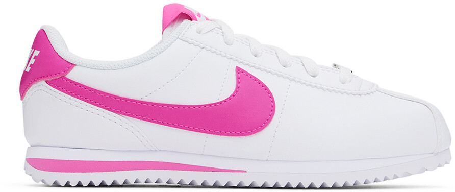 

Детские белые и розовые кроссовки Cortez Nike