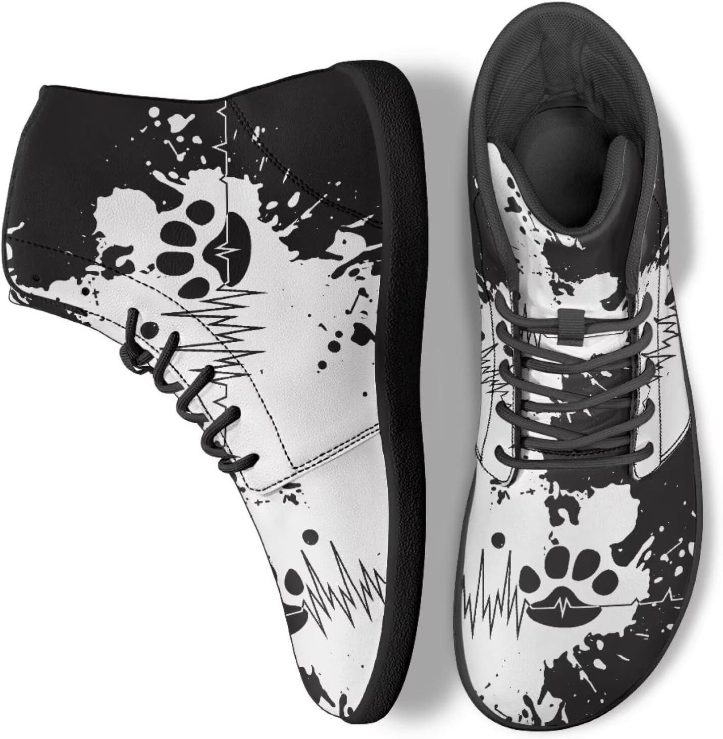 

Высокие кеды Binienty для мужчин и женщин, Ecg Dog Paw Print