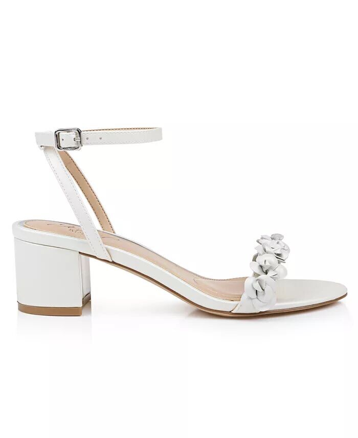 Женские босоножки Sawyer Block Heel Dress Sandals Jewel Badgley Mischka, белый — фото 2