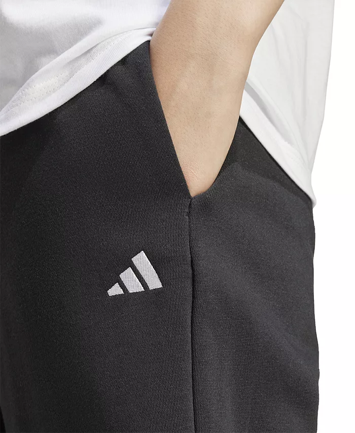 Женские брюки Essentials Feel Cozy Mid-Rise с открытым низом Adidas, черный — фото 3