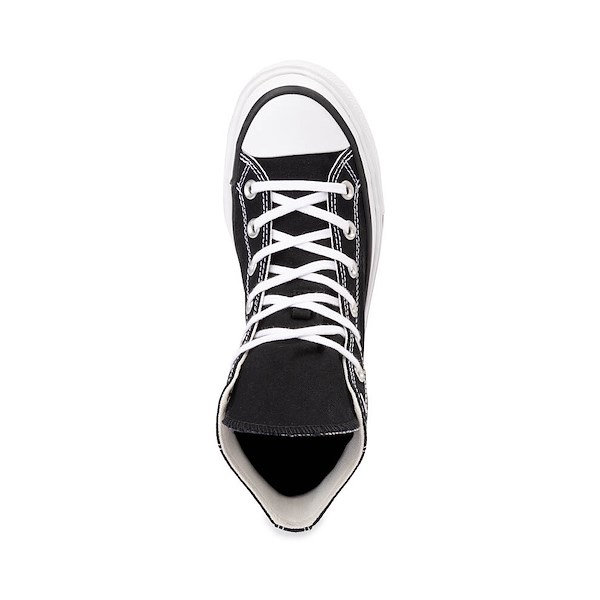 Кроссовки Converse Chuck Taylor All Star Lift Double Stack High-Top Sneaker, черный/белый — фото 2