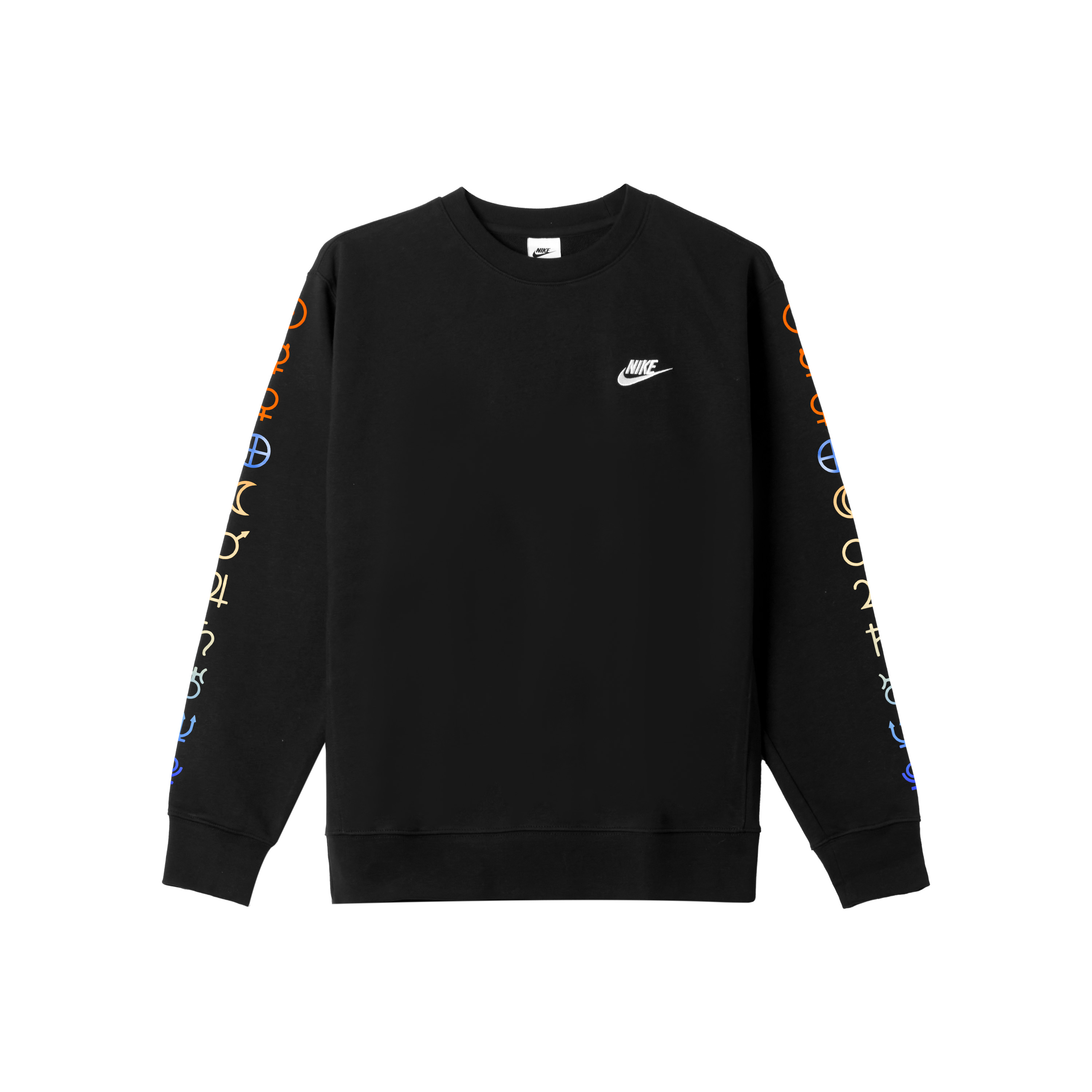 

Nike Свитшот мужской черный с круглым вырезом, умеренно свободный, обычный крой