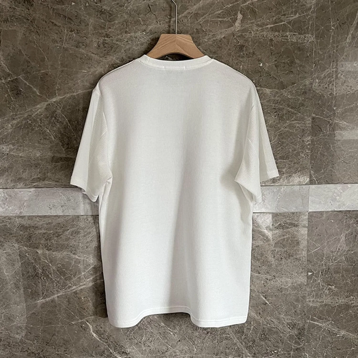 Мужская футболка-поло с вафельной вязкой Slim Fit — фото 3