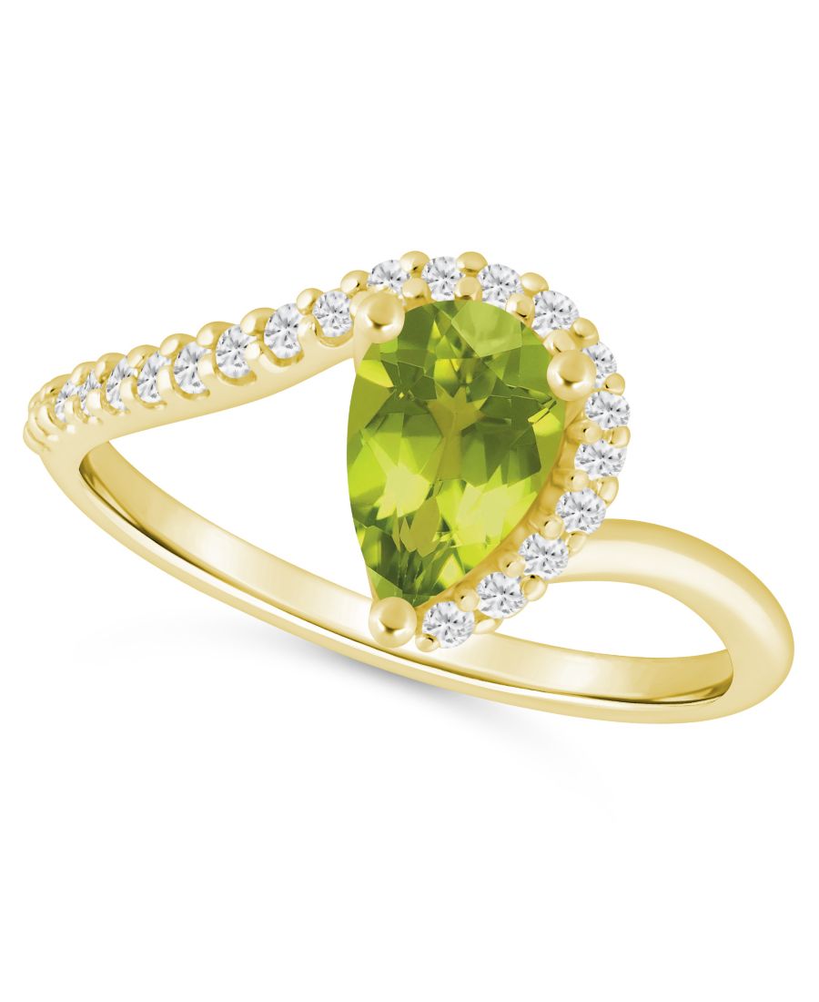 

Кольцо с лондонским голубым топазом (1,5 карата) и бриллиантами (1,5 карата) в оправе из желтого золота 10 карат Macy's, Peridot