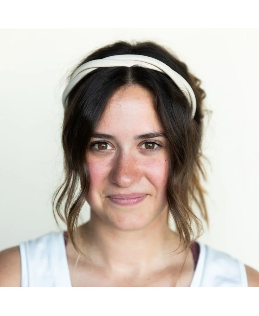 Headbands of Hope Традиционная женская повязка на голову с косами - кремовый цвет — фото 2