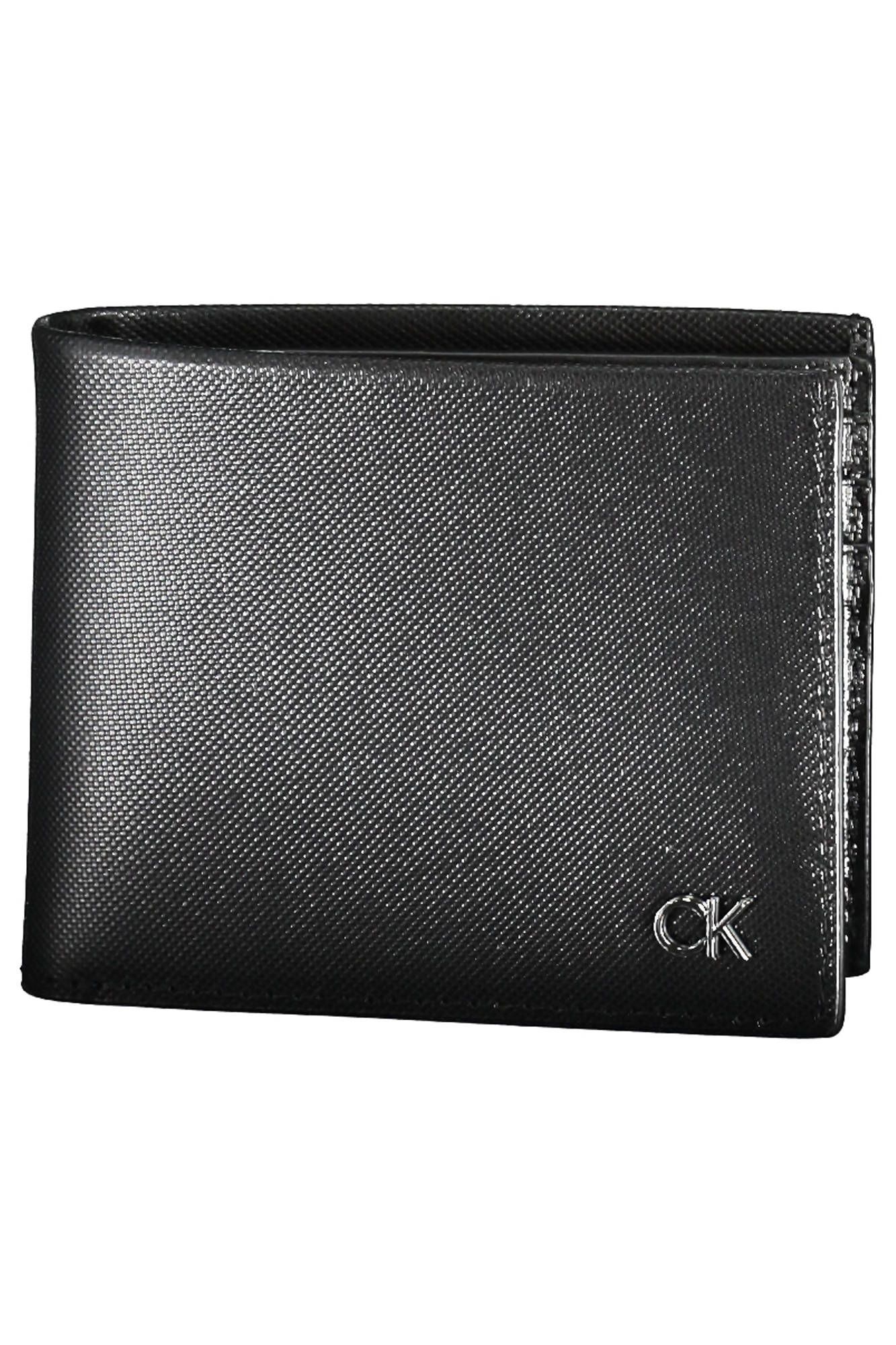 

Черный кожаный мужской кошелек Calvin Klein