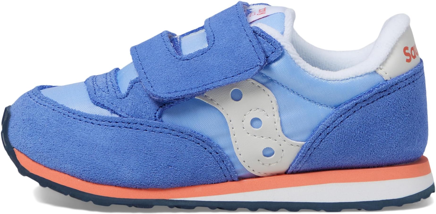Кроссовки Saucony Kids Originals Jazz Hook & Loop Sneaker, цвет Blue/Coral — фото 4