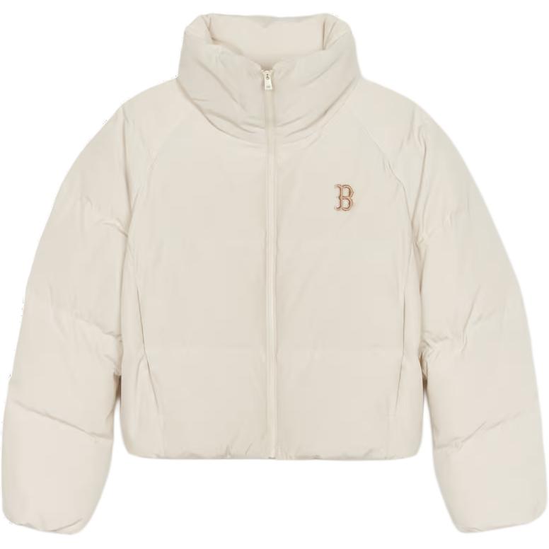 

MLB Куртка пуховая Boston Red Sox женская тёмно-кремовая, Dark Cream