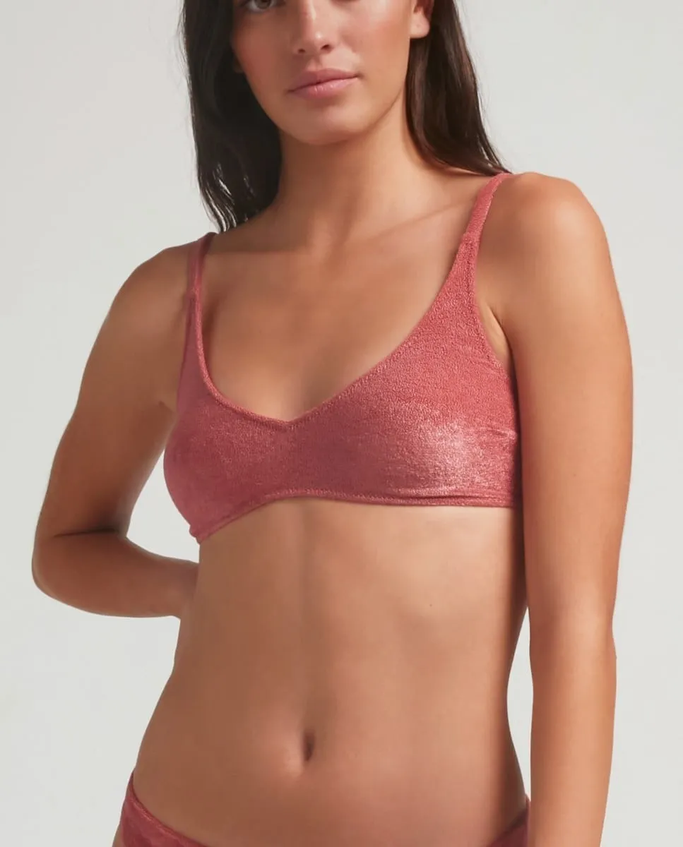 

Верх бикини Vela Rosso со съемными поролоновыми вставками Robin Collection, розовый