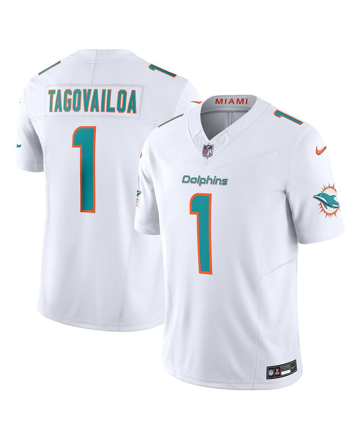 

Мужские кроссовки Tua Tagovailoa White Miami Dolphins Vapor F.U.S.E. Ограниченный Джерси Nike