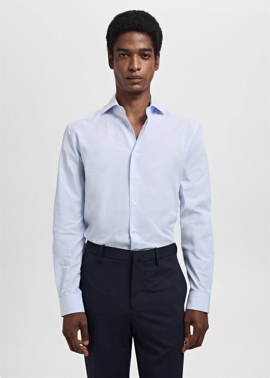 

Рубашка делового кроя Slim Fit MANGO MAN Selva, Pastel Blue