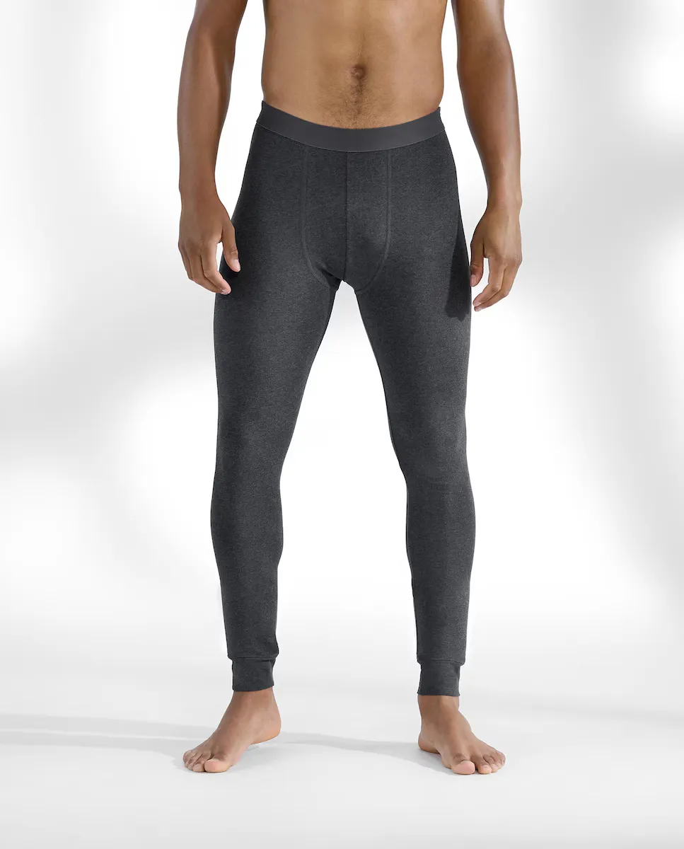 

Длинные кальсоны мужские long john из органического хлопка темно-серые Bread & Boxers, темно-серый