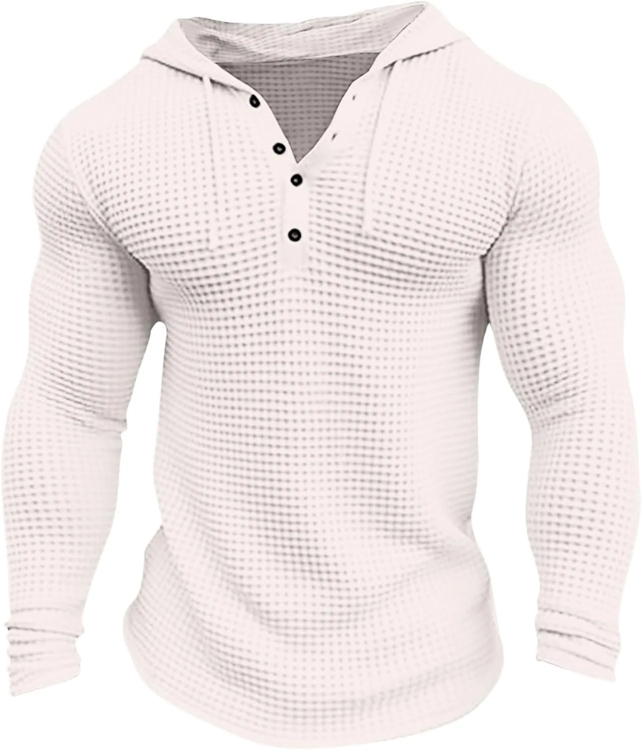 

Мужская флисовая толстовка на пуговицах с длинными рукавами и кулиской RSZGSWS