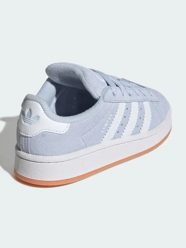 Кроссовки Campus Adidas Originals, небесно-голубой с белым и резиновой подошвой — фото 4