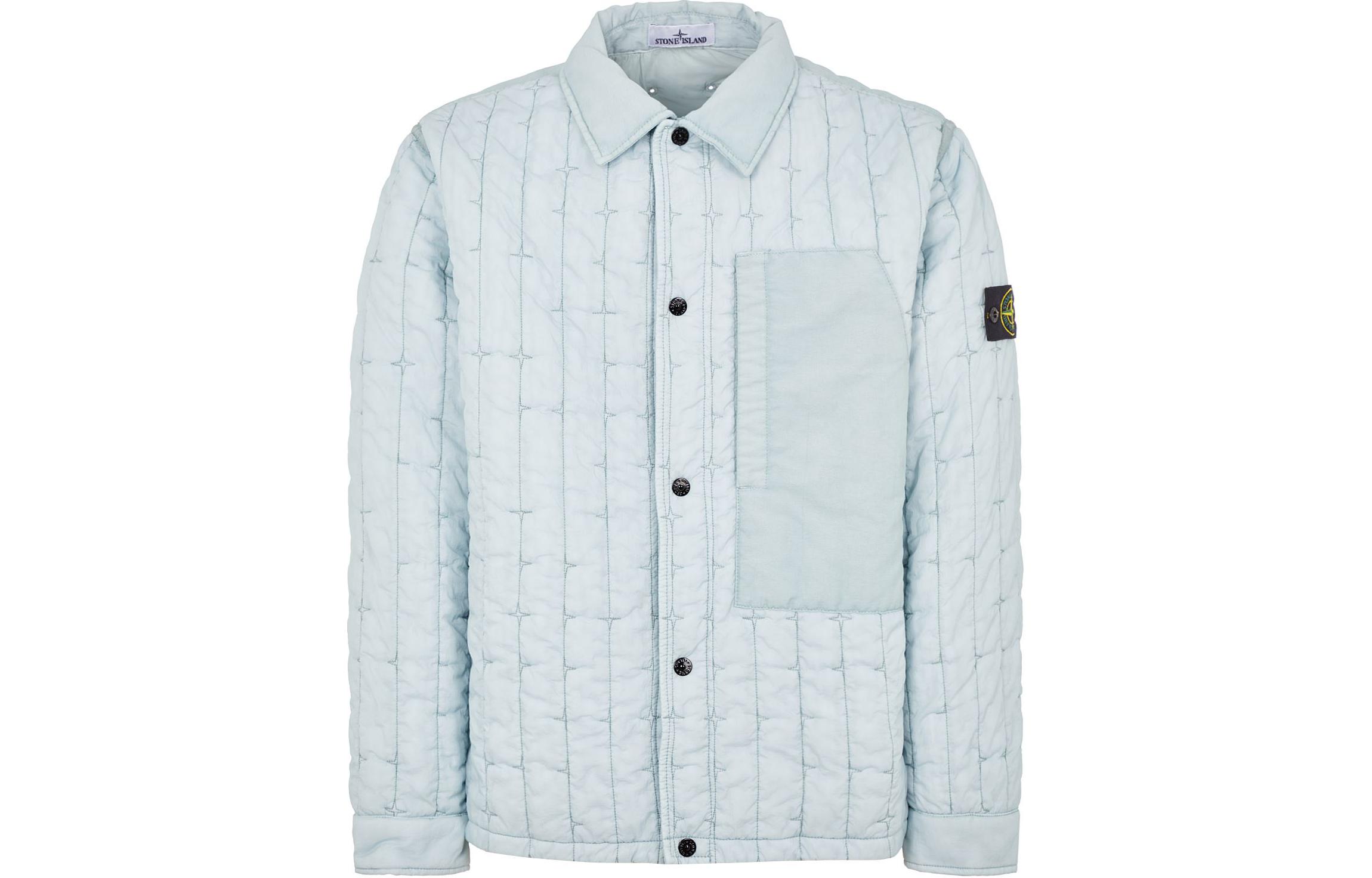 

STONE ISLAND Куртка SS24 мужская ледяной морозный синий, Ice Frost Blue