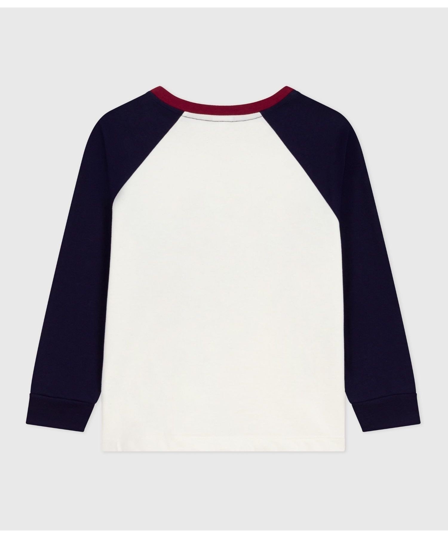 Футболка с длинными рукавами PETIT BATEAU, Off-white/blue — фото 2
