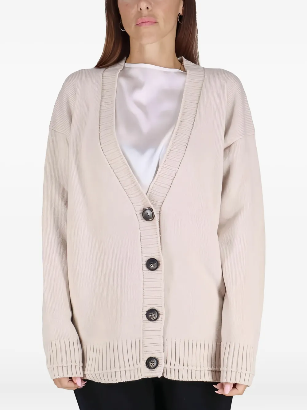 

Кардиган на пуговицах Maliparmi, светло-бежевый